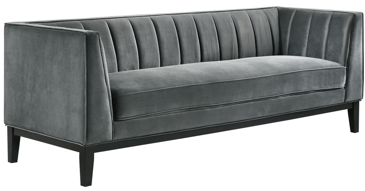 FABIAN Gray 85" Wide Sofa