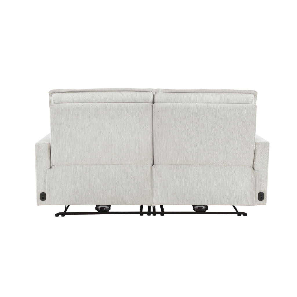Salida - Power Double Reclining Loveseat With Power Headrests - White