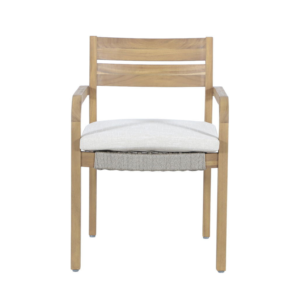 Arden - Wood And Wicker Patio Dining Chair (Set of 2) - Natural / Brown