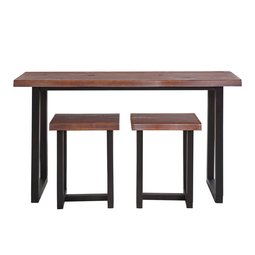 Jennings - Live Edge 3 Piece Counter Dining Set - Brown