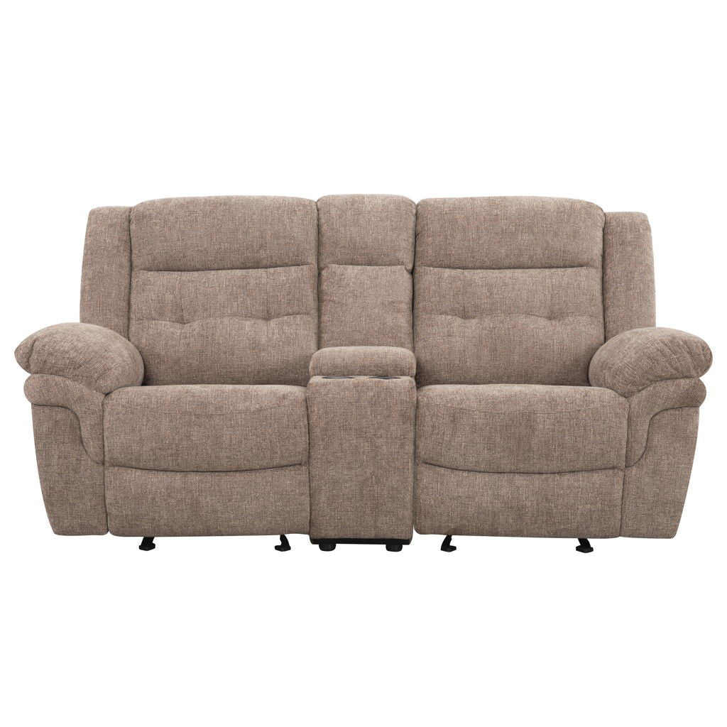 Sydney - Manual Recliner Console Loveseat - Brown