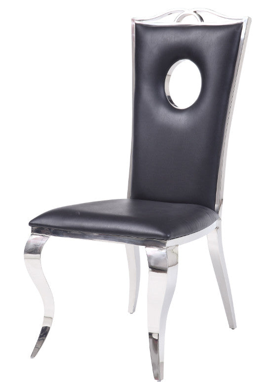 BAQUET Keyhole Stainless Steel Dining Chair
