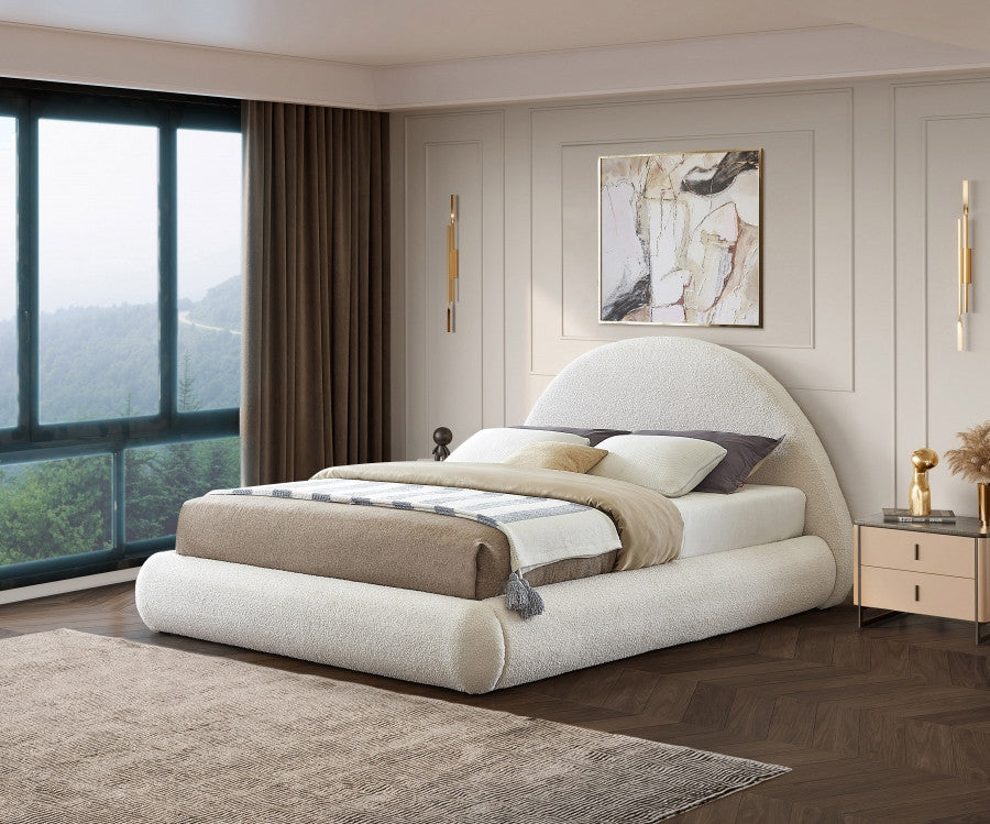 HORITO Cream Faux Shearling Bed