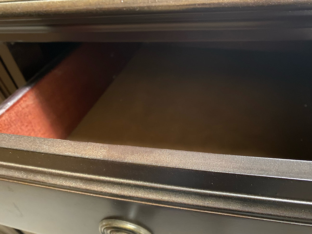 GRANDOVER Dark Brown 67" Wide Dresser & Mirror