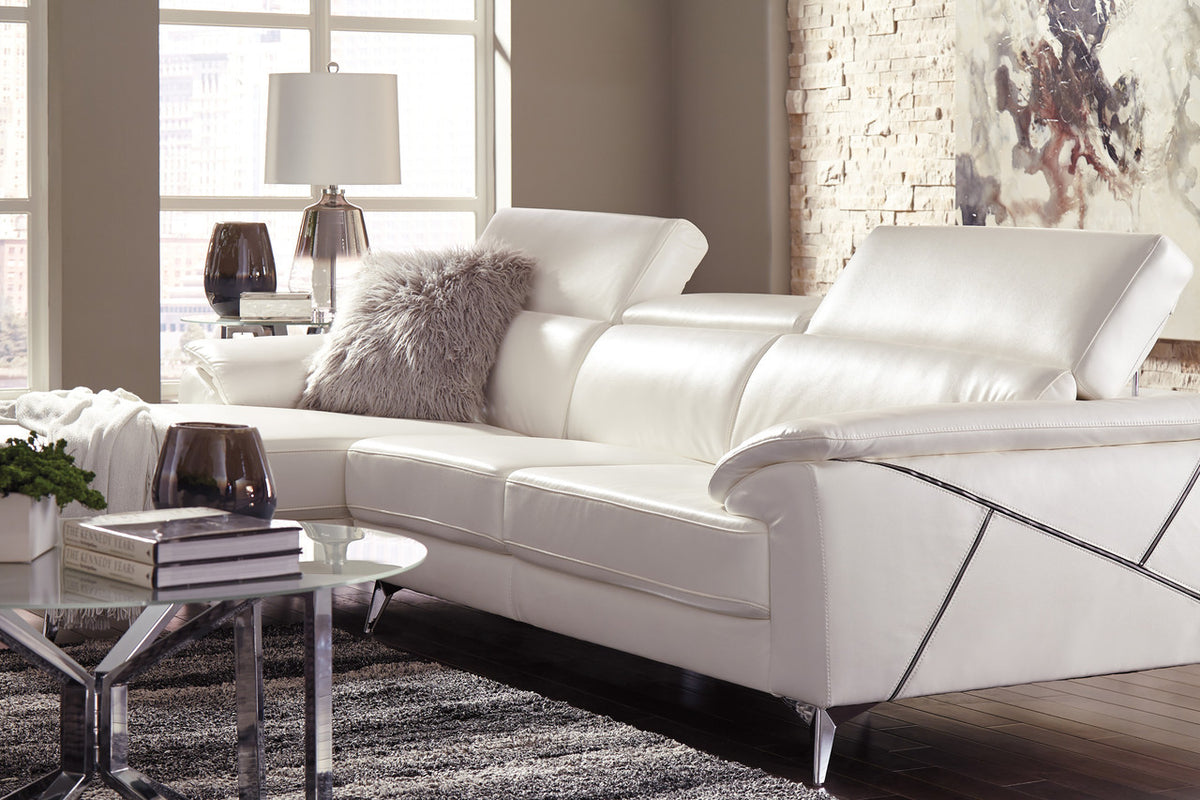 Janison White Adjustable Sectional