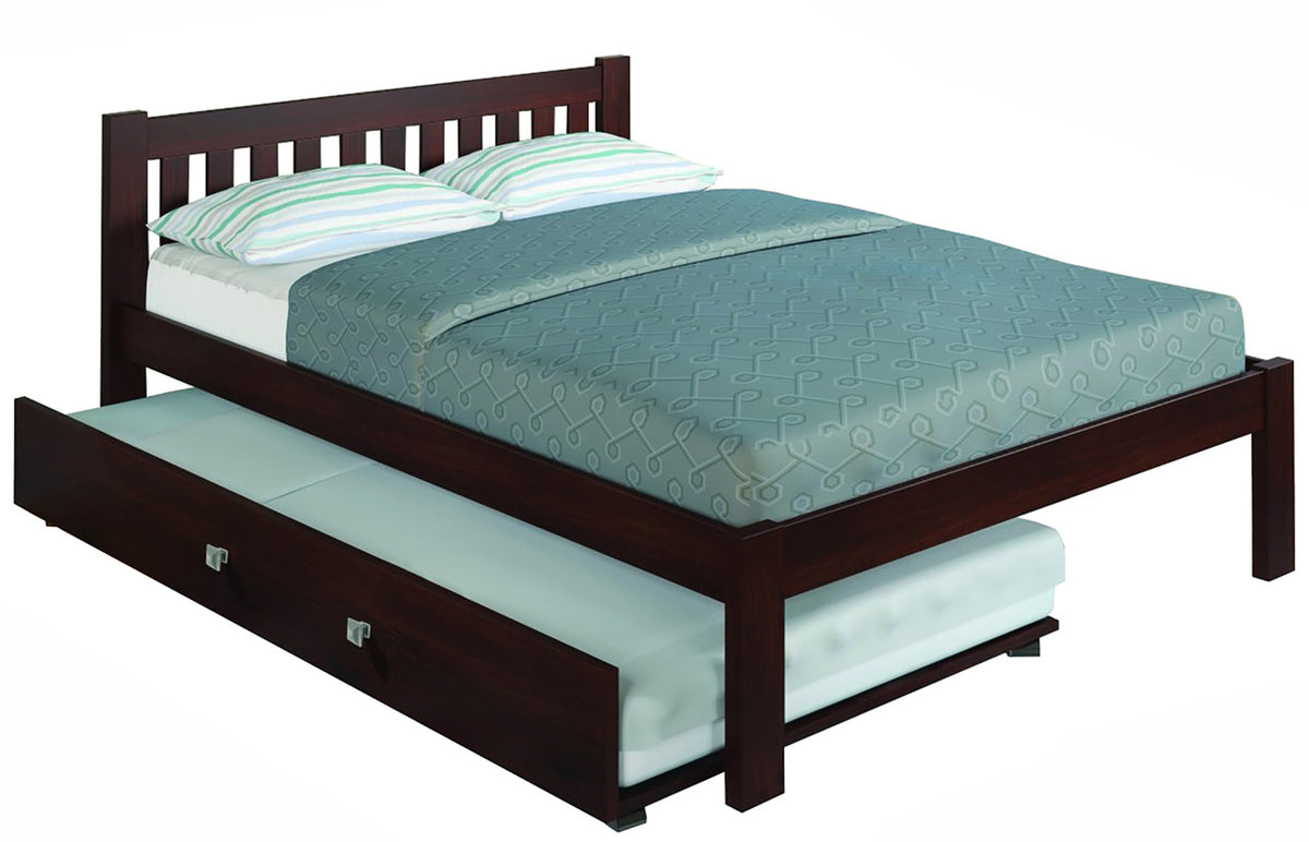 Ken Brown Platform Full Bed with Trundle