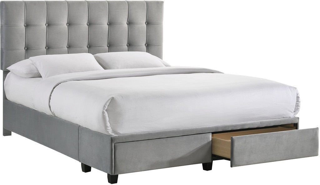 Kendall Gray Storage Bed