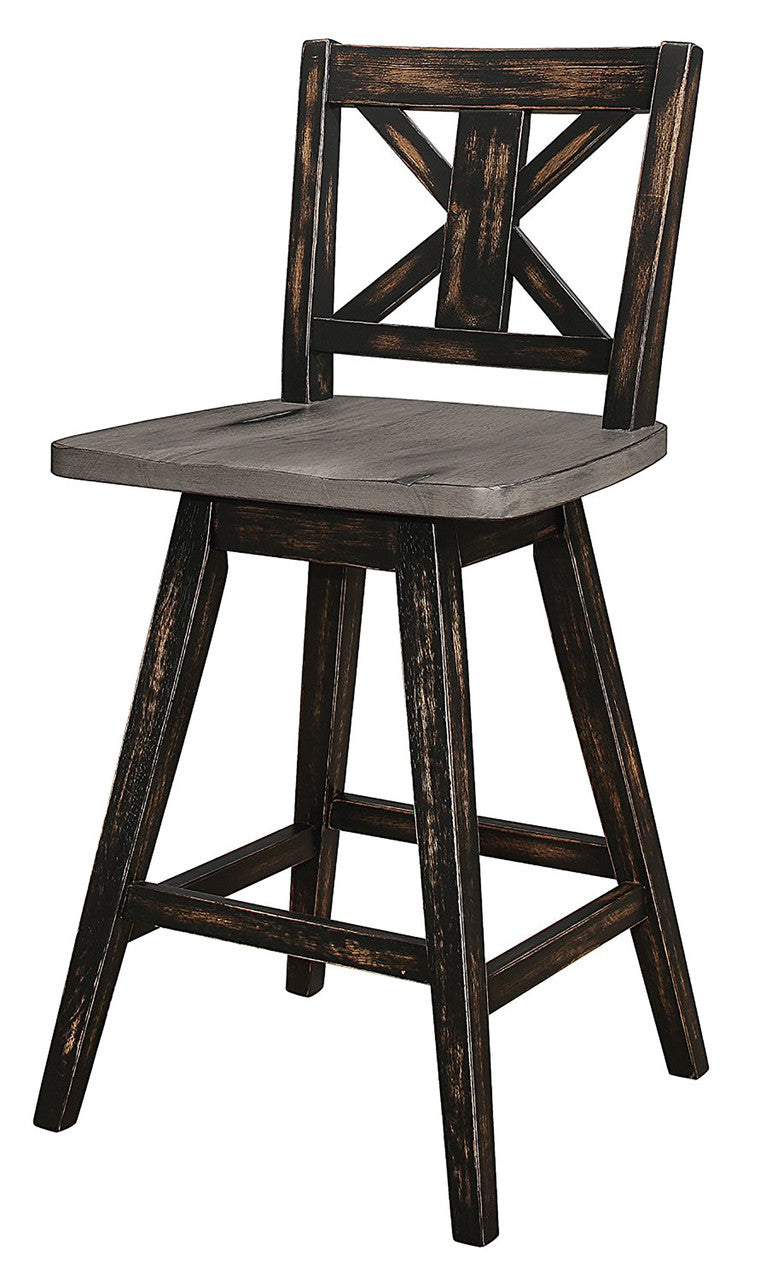 Kwan Grey 6-PC Counter Height Swivel Set