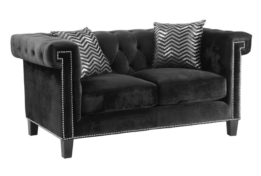 LOCKLEAR Black Sofa & Loveseat