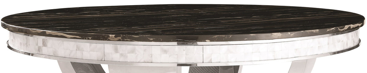 BRIXX Faux Marble 5 Piece Dining Set