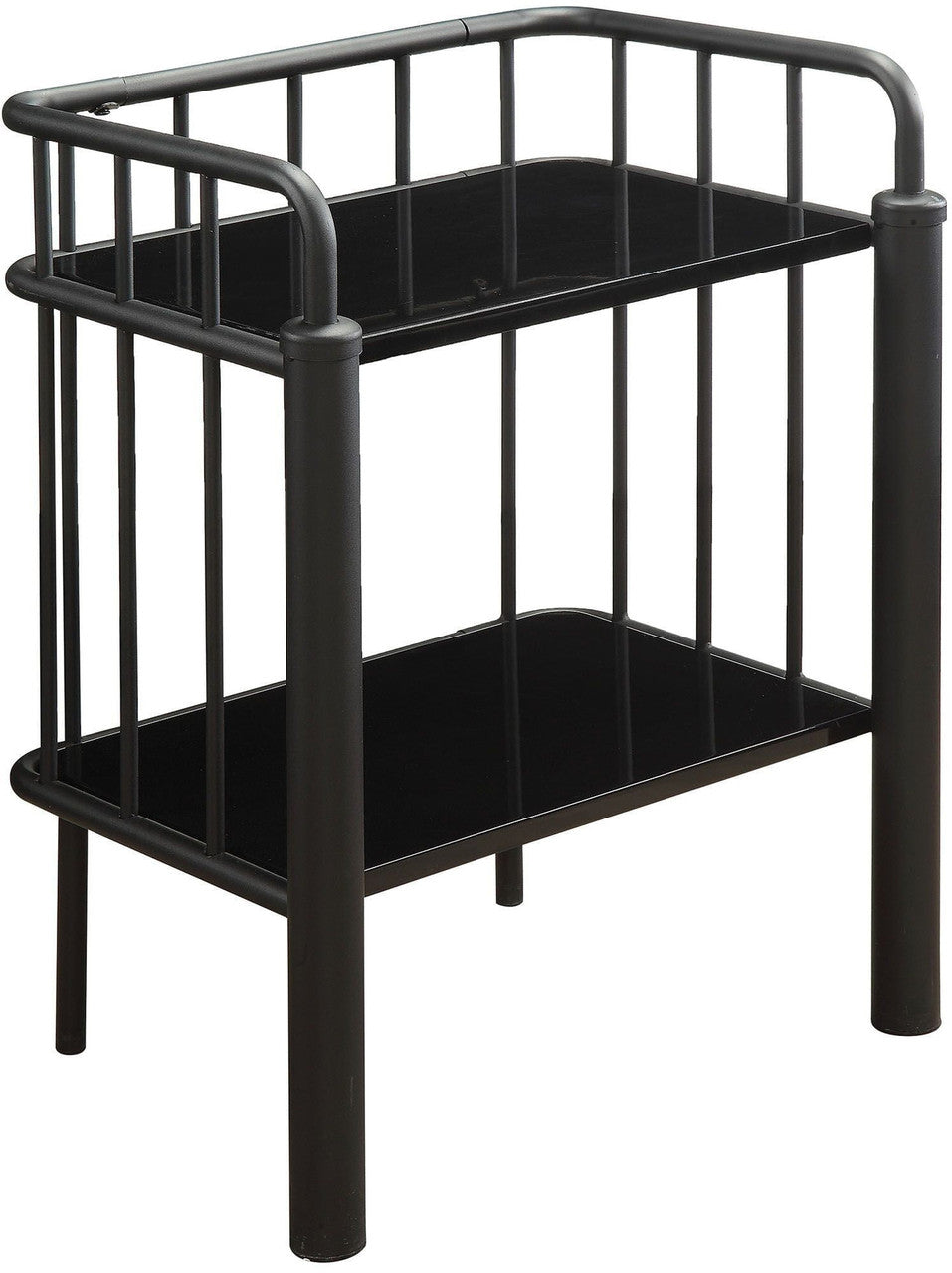 Marla Black Metal Nightstand