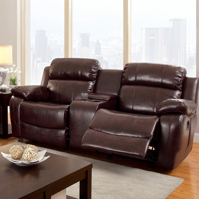 Bristol Dark Brown Motion Loveseat