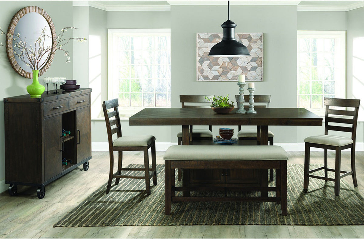 Brunson Dark Brown 7-PC Counter Height Set