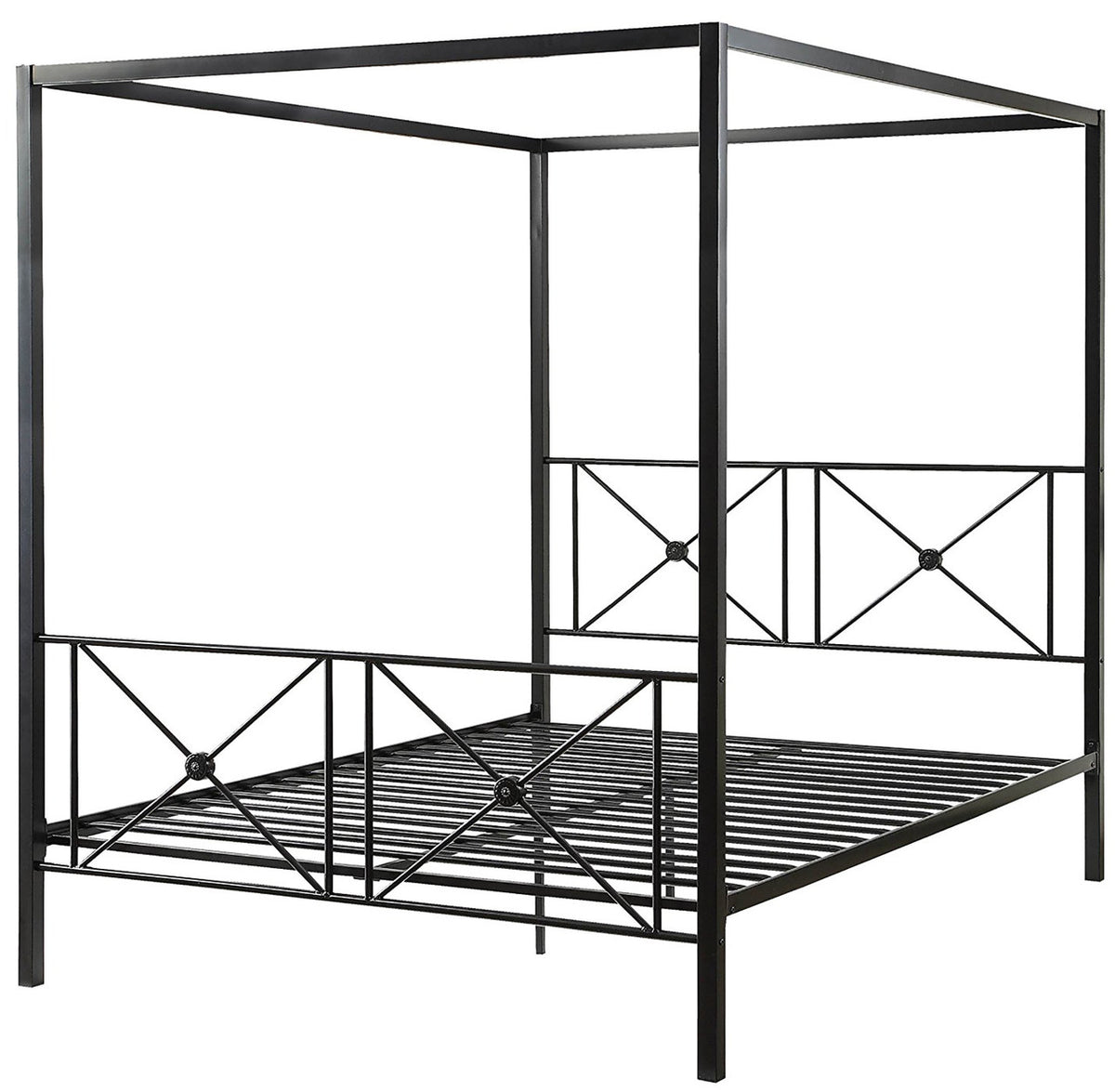 Glenda Black Metal X Shape Canopy