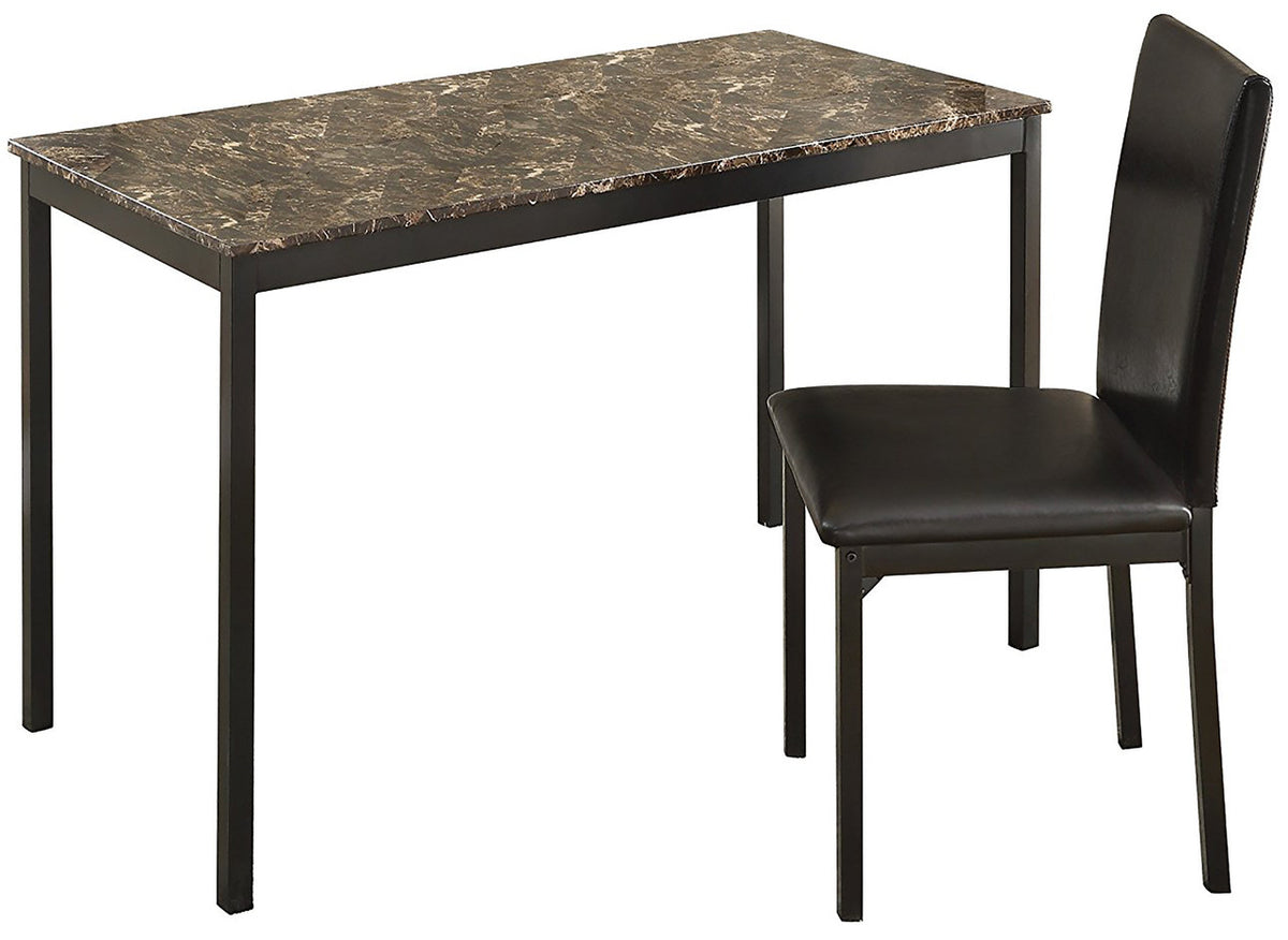 FAUX 48'' Wide Marble Desk With Desk Chair