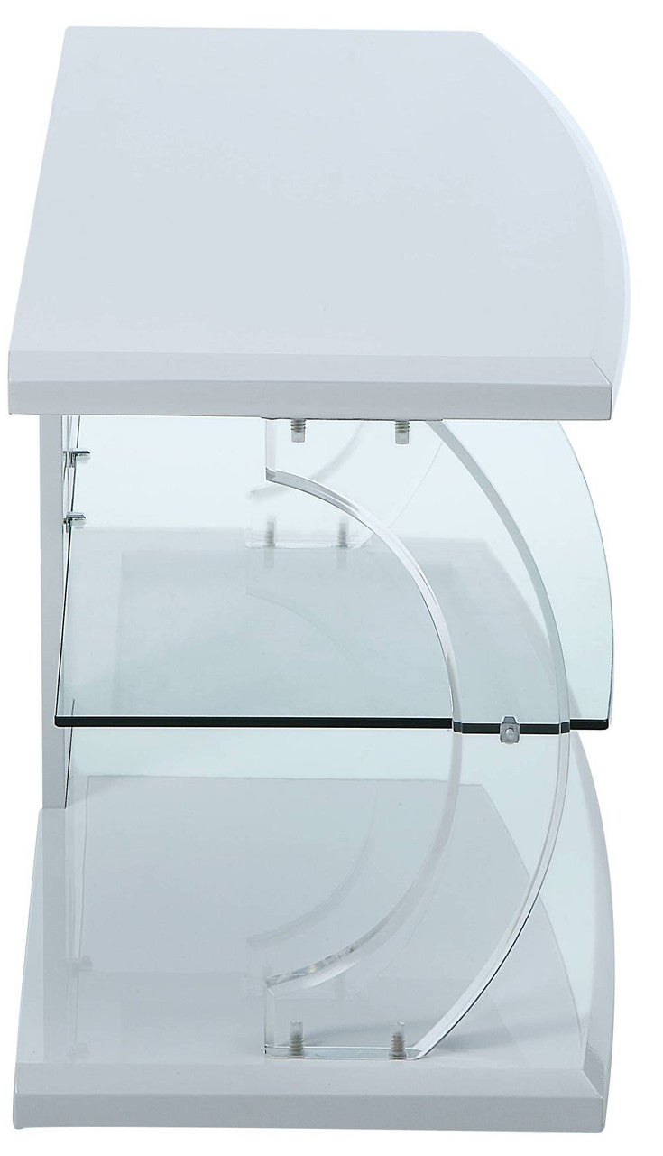 EERO White 60 Inch Wide LED TV Stand