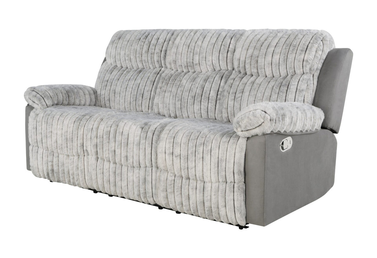 Rosa Grey Fabric Reclining Sofa & Loveseat