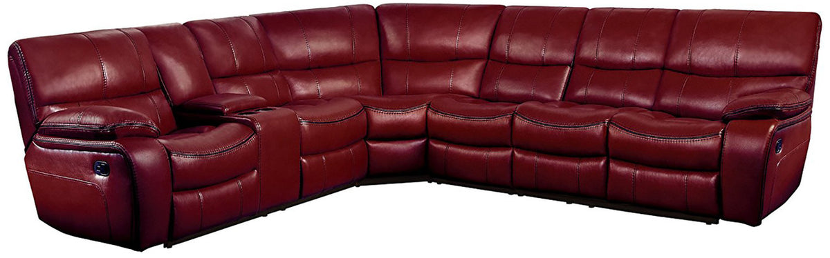 TRON Red 4 Piece Reclining Sectional