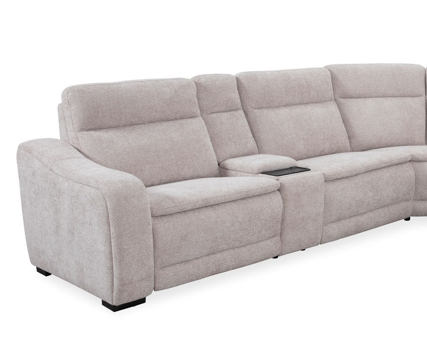 Grandview Cobblestone 7-Piece Power Reclining Sectional with Storage Chaise