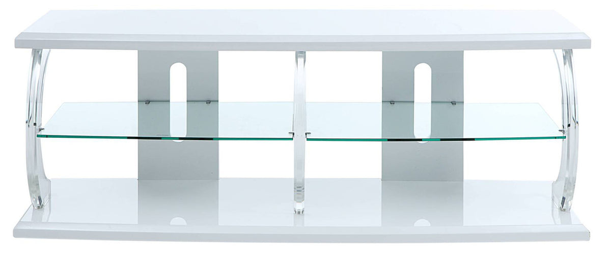 EERO White 60 Inch Wide LED TV Stand