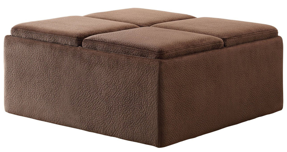 Oliver Ottoman with Trays & Casters