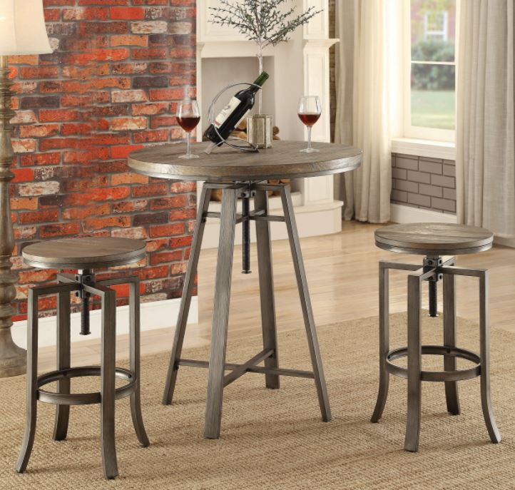 SANDIE 32" Wide Swivel Adjustable Bar Table