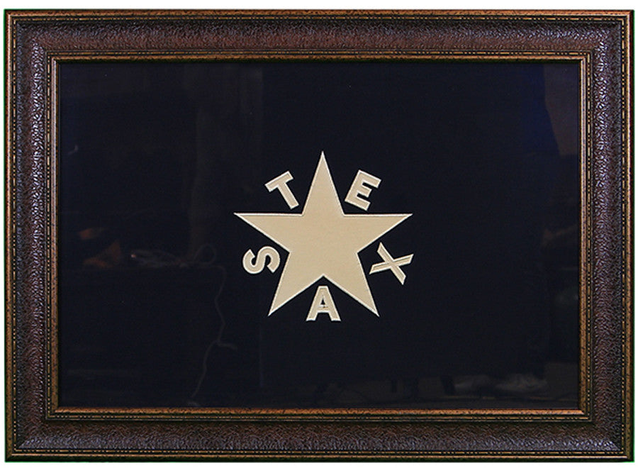 Republic Of Texas 43" x 31" Framed Flag