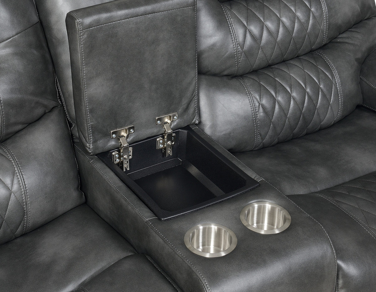 ROVER Grey Powered Reclining Sofa & Loveseat