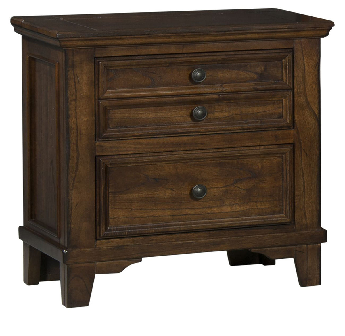 Samuel Warm Oak Nightstand With USB