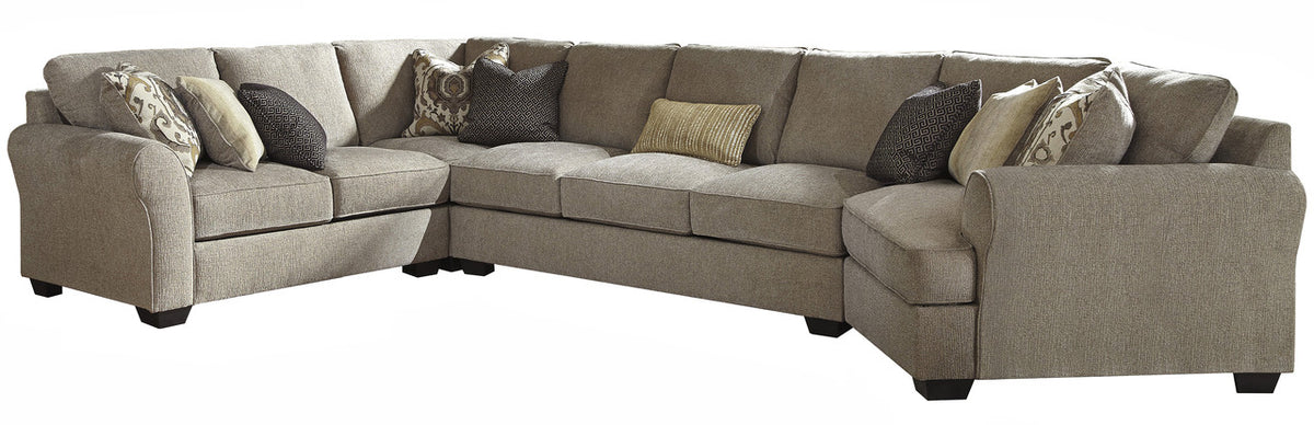 Josie Gray Fabric 4-PC Sectional