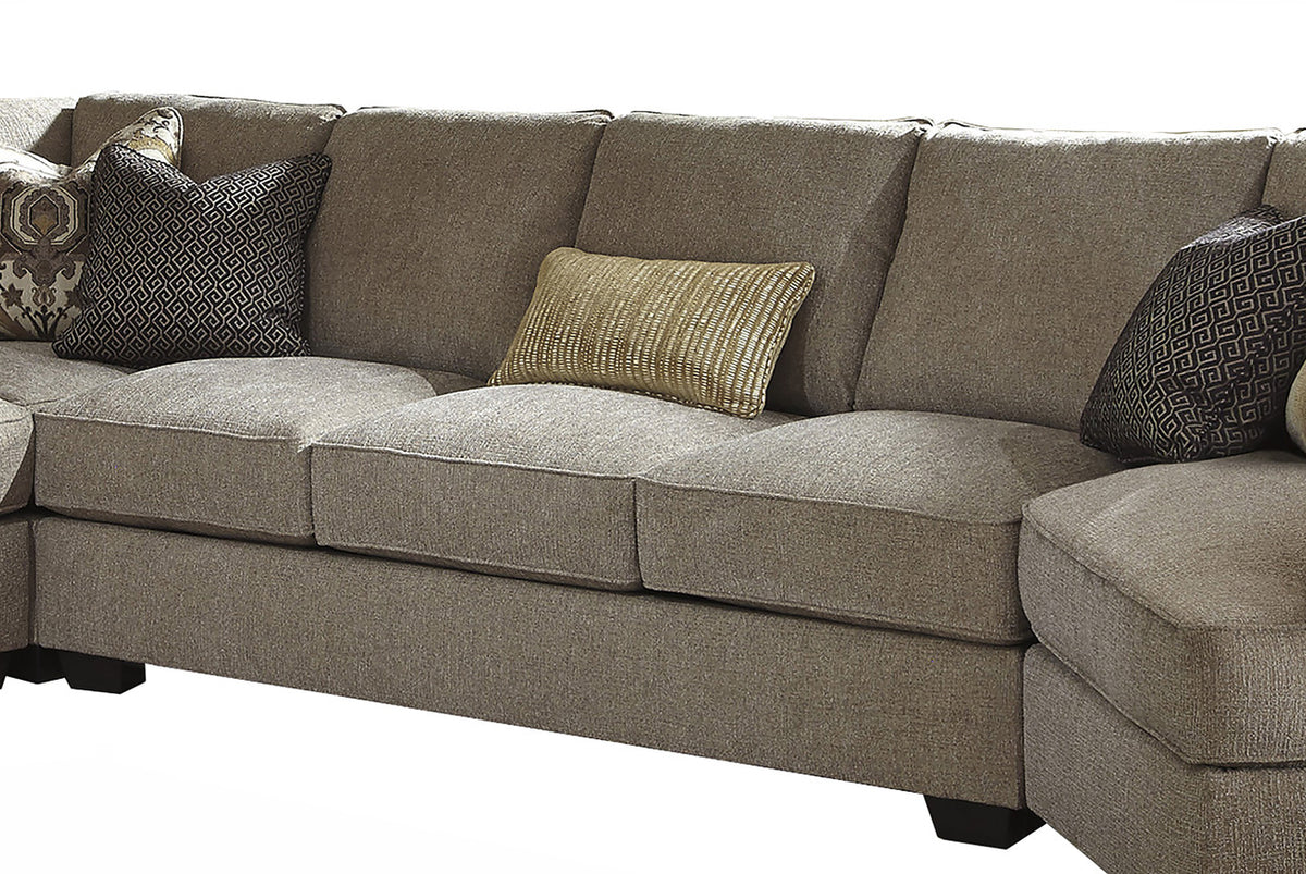Josie Gray Fabric 4-PC Sectional