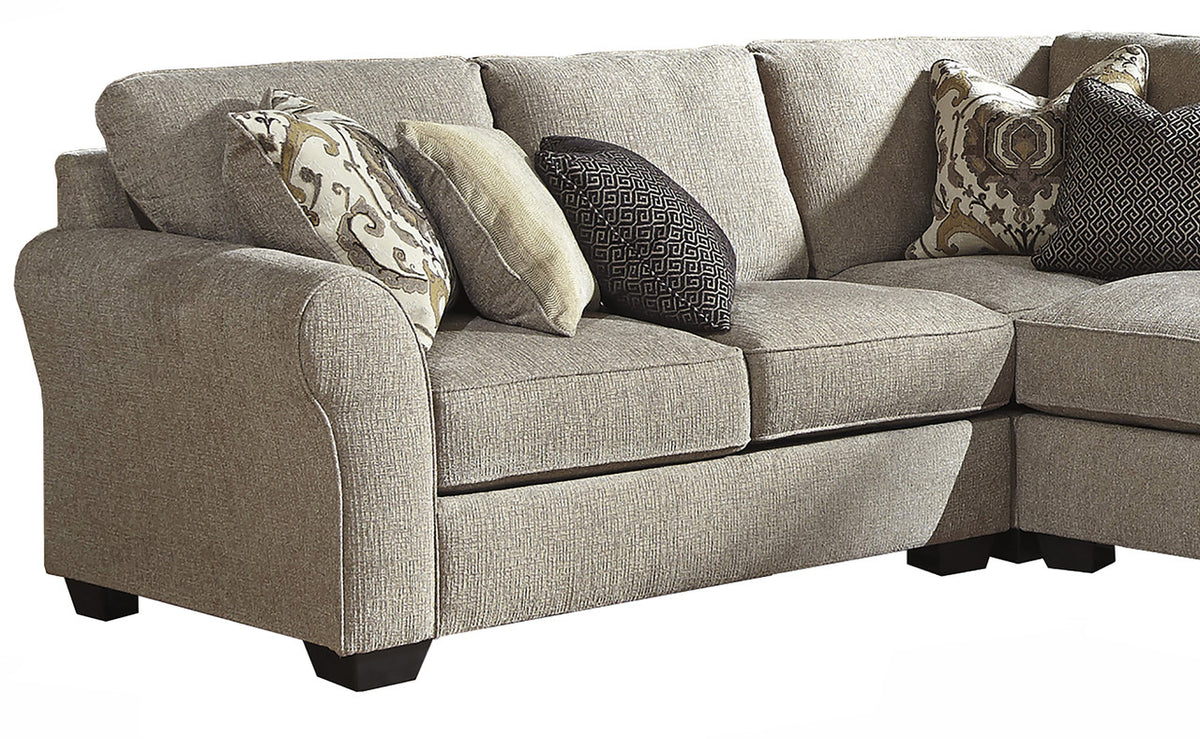 Josie Gray Fabric 4-PC Sectional