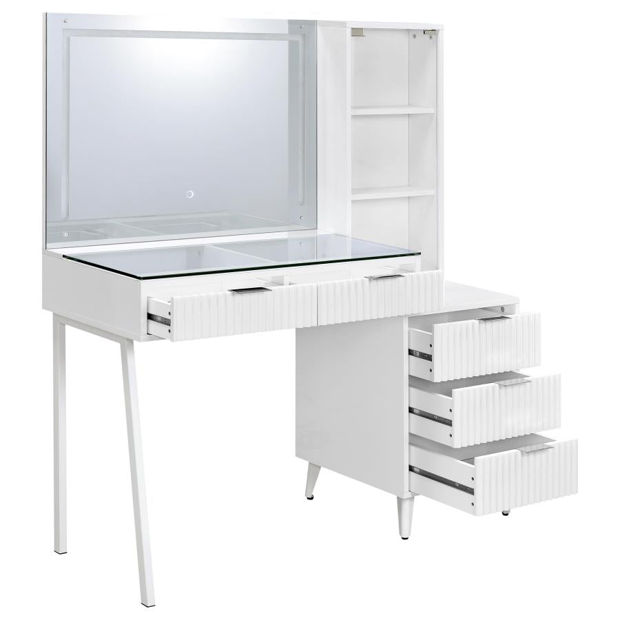Mirage White 45" Vanity With LED