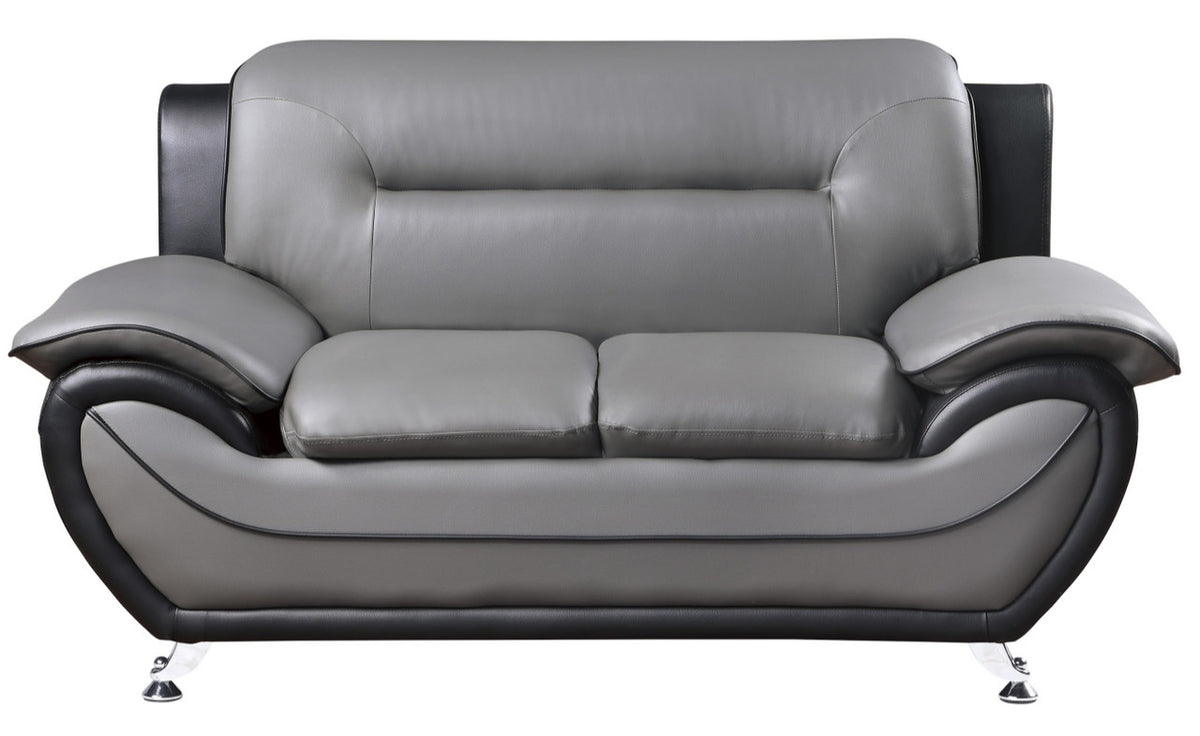 ZAIDEN Gray & Black 3-PC Livingroom Set