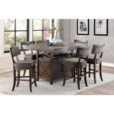 Oxton - Counter Height Table With Storage Base - Brown