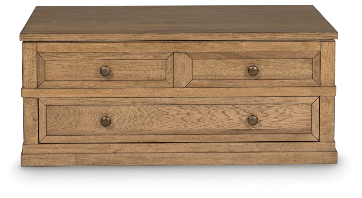 Sharlance - Lift Top Cocktail Table - Light Brown