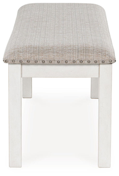 Robbinsdale - Large Upholstered Dining Room Bench - Antique White