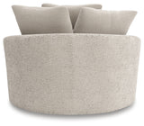 Cuddle Plush - Oversized Swivel Accent Chair - Arctic