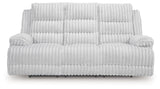 Rhines Falls - Reclining Power Sofa With Drop Down Table - Alloy