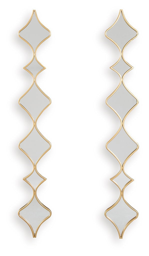 Harriswood - Accent Mirror Set (Set of 2) - Gold Finish