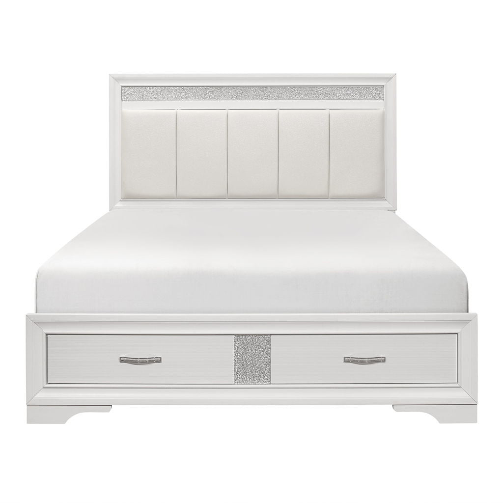 Luster - Platform Bed With Footboard Storage