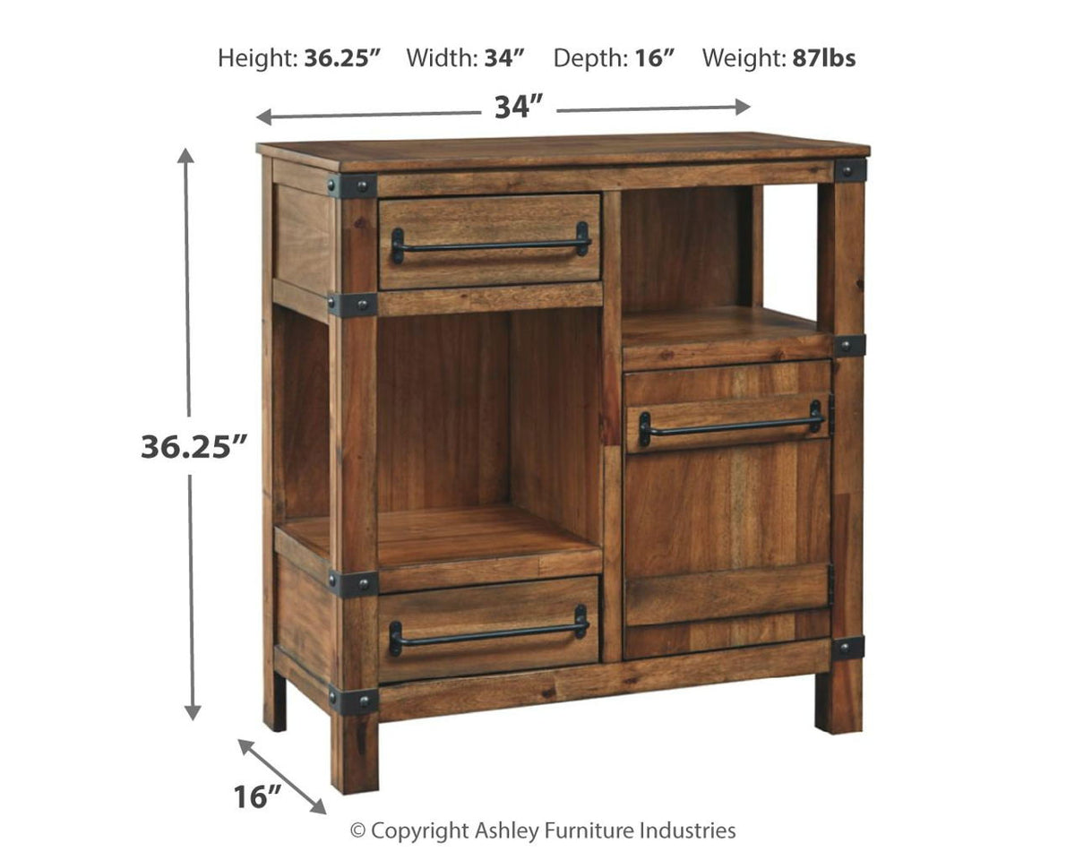 Roybeck - Accent Cabinet - Light Brown / Bronze