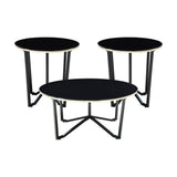 Amara - 3 Piece Pack Occasional Set - Black
