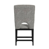Oregon - Fabric Counter Side Chair (Set of 2) - Gray / Black