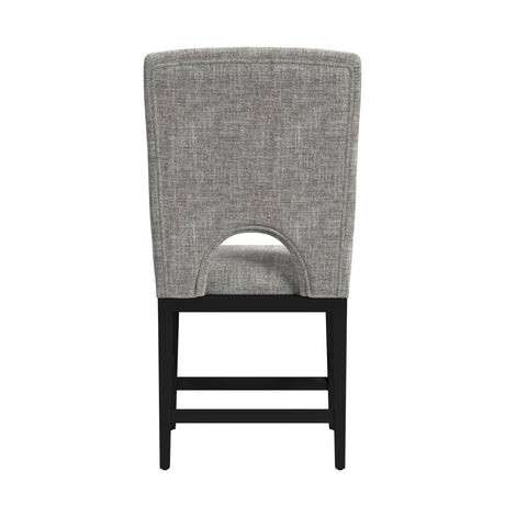Oregon - Fabric Counter Side Chair (Set of 2) - Gray / Black