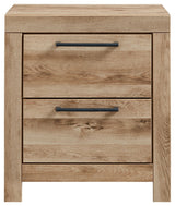 Hyanna - Two Drawer Night Stand - Tan Brown