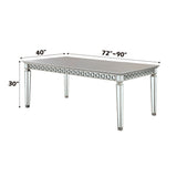 Varian - Dining Table - Mirrored & Antique Platinum