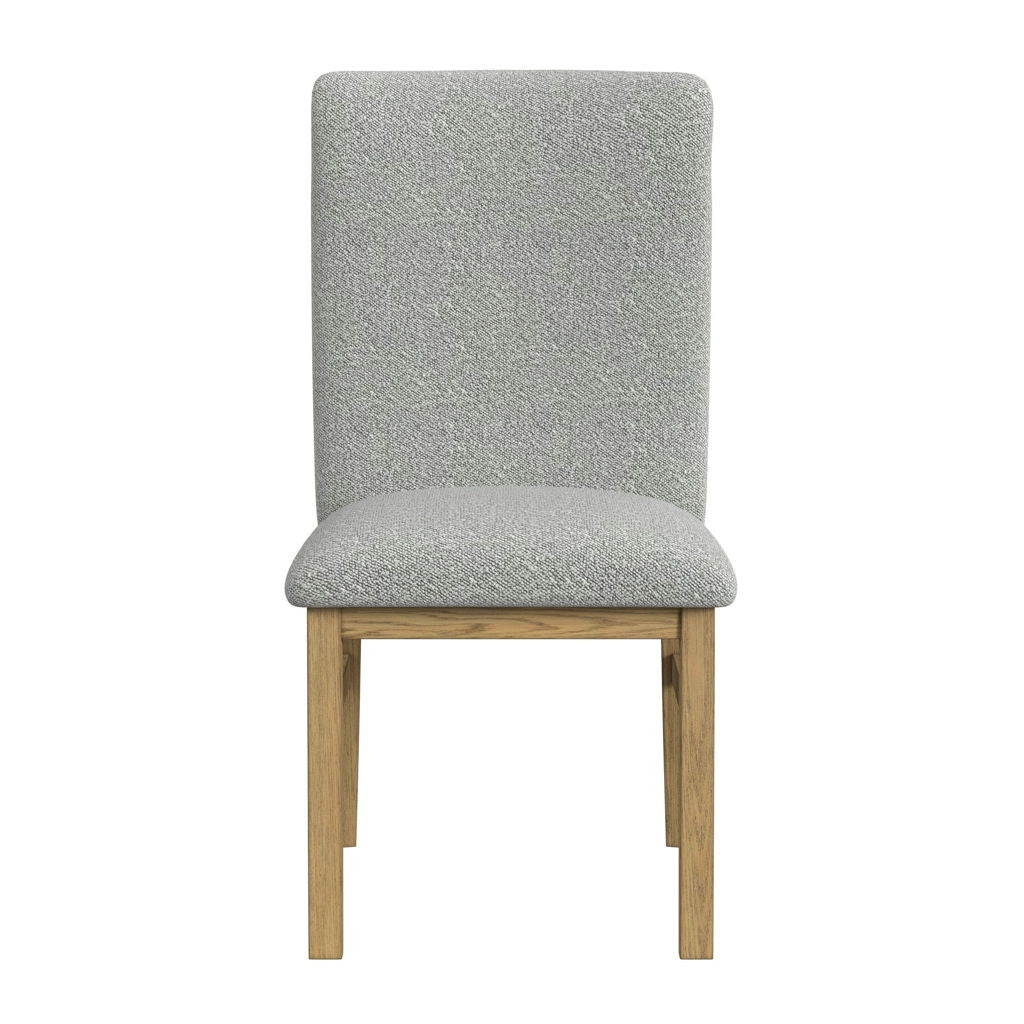 Portland - Square Back Dining Side Chair (Set of 2) - Natural / Gray
