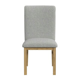 Portland - Square Back Dining Side Chair (Set of 2) - Natural / Gray