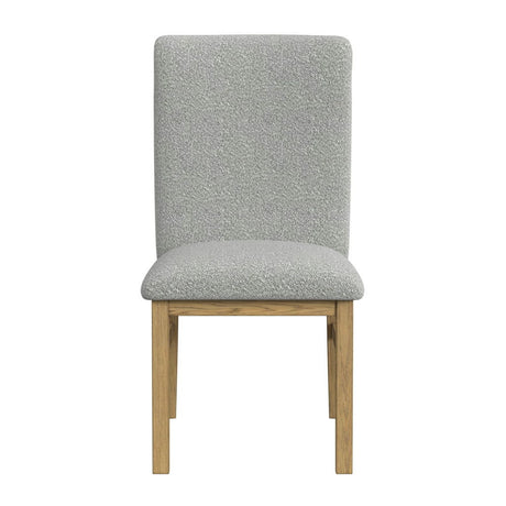 Portland - Square Back Dining Side Chair (Set of 2) - Natural / Gray